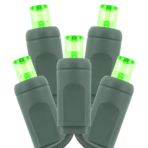 Green 5mm Conical LED String 23.5', 70 Lights W/ 4